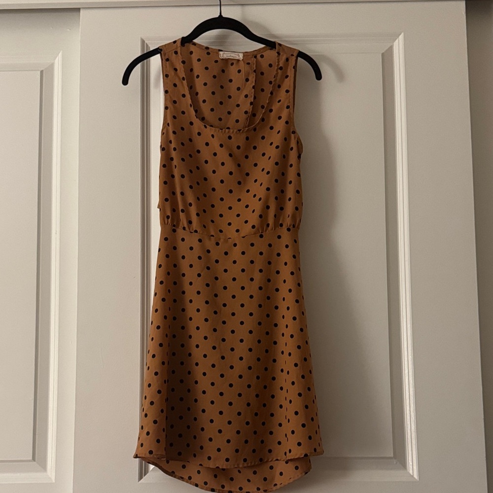Rustand Black Polka Dot open back dress